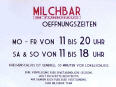 Eingangsschild der Milchbar